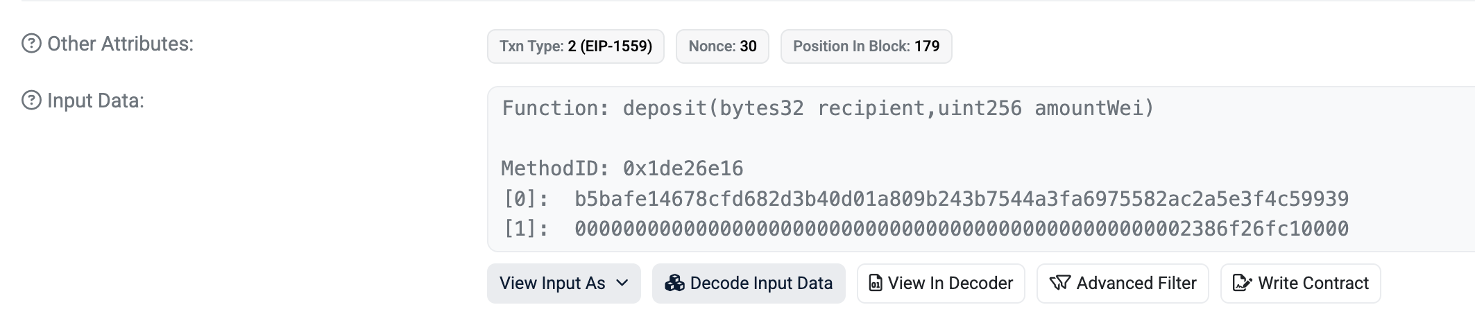 Deposit